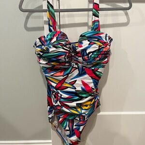 Bleu Rod Beattie Red and Blue One Piece Swimsuit